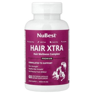 NuBest Hair Xtra, 60 Vegetarian Capsules - 1 of 4