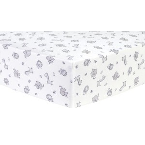 Trend Lab Deluxe Flannel Crib Sheet - Safari Chevron - 1 of 3