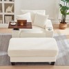GDFStudio Siesta 42" Modern Corduroy Chair with Ottoman and Hidden Swivel Table - 2 of 4