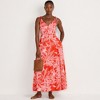 Lands' End Women's Cotton Voile Vneck Tie Strap Maxi Dress - 4 of 4