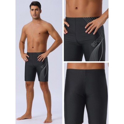 INSPIRE CHIC Men's Summer Solid Color Surfing Water Sports Swim Shorts 2 Packs 1 Black Gray 1 Black Red 34 — фото 5