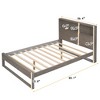 Platform Bed with Storage Headboard, Outlets and USB Ports - ModernLuxe - 3 of 4