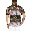 LA LEELA Men's Beach Button Down Christmas Tree Party Dress Shirt Holiday Funny Hawaiian Santa Gifts Shirts for Men - 4 of 4