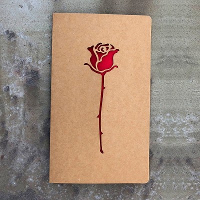 10 pcs Retro Kraft Paper Hollowed Love Greeting Card Valentine Day Message Card(Rose)