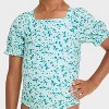 Toddler Girls' Puff Sleeve One Piece Swimsuit - Cat & Jack™ - 3 of 3