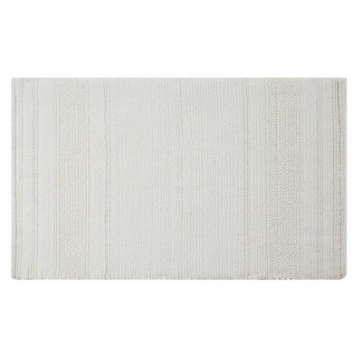 20"x32" Luxe Cotton Handcrafted Bath Rug Ivory - Charisma