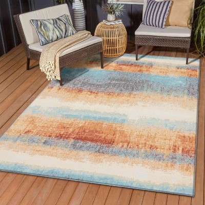 Luxe Weavers Aquabury Rustic Distressed Multi Area Rug
