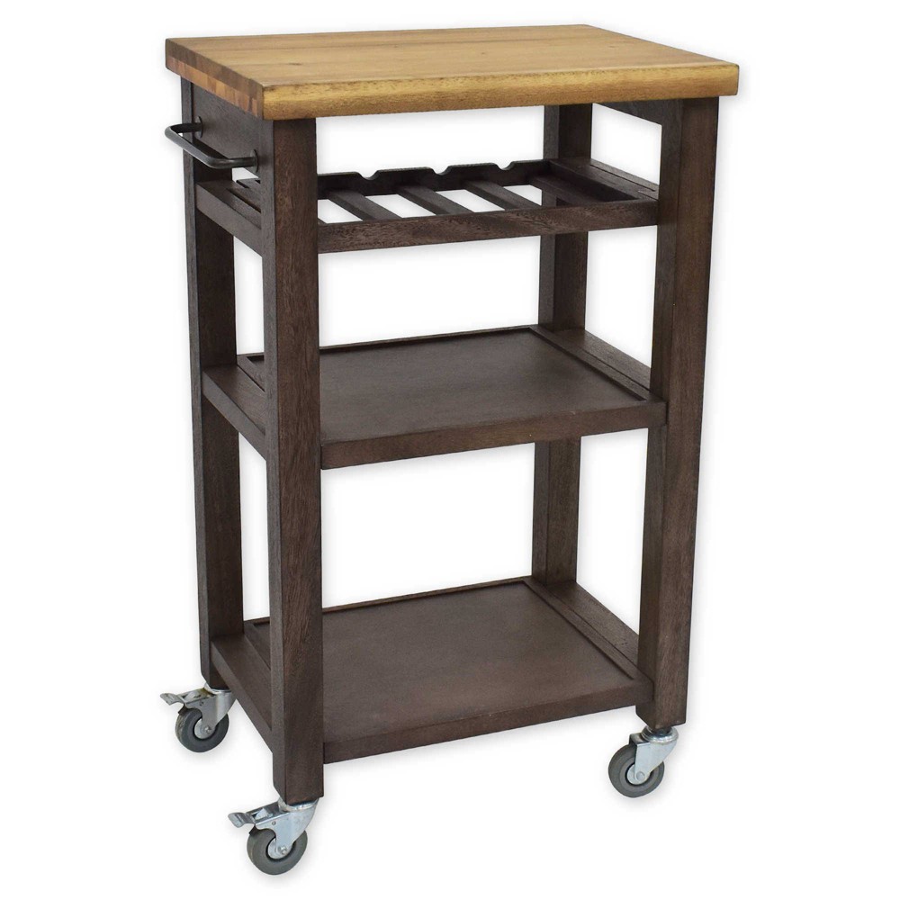 Photos - Other Furniture Belden Rolling Kitchen Cart Gray - Steve Silver Co.