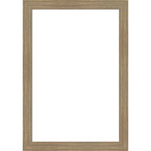 Amanti Art 20"x14" Woodgrain Stripe Mocha Framed Magnetic Dry Erase Board - 1 of 4