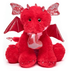 Bearington Lazarus The Love Dragon Valentine's Day Plush, 11 Inch Dragon Valentine's Stuffy - 1 of 4