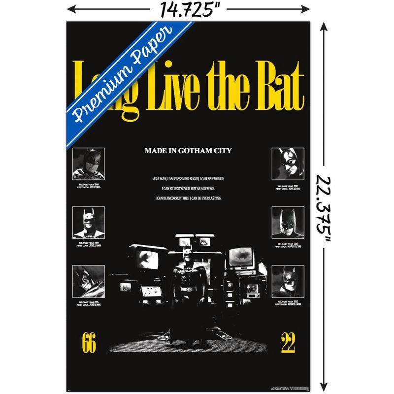 Trends International DC Comics Batman: 85th Anniversary - Long Live The Bat (Batman Collage) Unframed Wall Poster Prints, 3 of 7