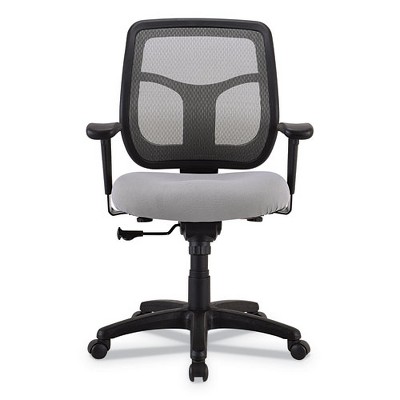 Apollo Silver Mesh Mid-Back Task Chair with Adjustable Arms