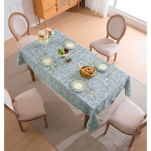 Printed Waterproof Fabric Tablecloths, Easy Care Dining Table Covers by Sweet Home Collection® - 1 of 4