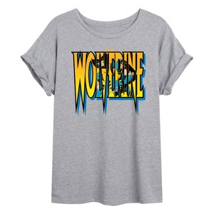 Women's - Marvel - Wolverine Logo Oversized Graphic T-Shirt - 1 of 4