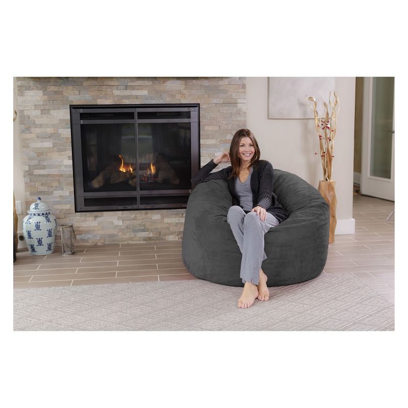 4' Bean Bag Chair with Memory Foam Filling and Washable Cover - Relax Sacks, 6 of 10