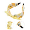 Unique Bargains Girl's Elegant Flower Leaves Headbands 6.30"x4.72"x2.05" Yellow 1 Pc - 3 of 3