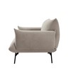 Living Room Accent Chair, Single Sofa Chair, Upholstered Armchair Sofa Chair, with Metal Legs, Mid-Century Modern Lazy Chair - 3 of 4