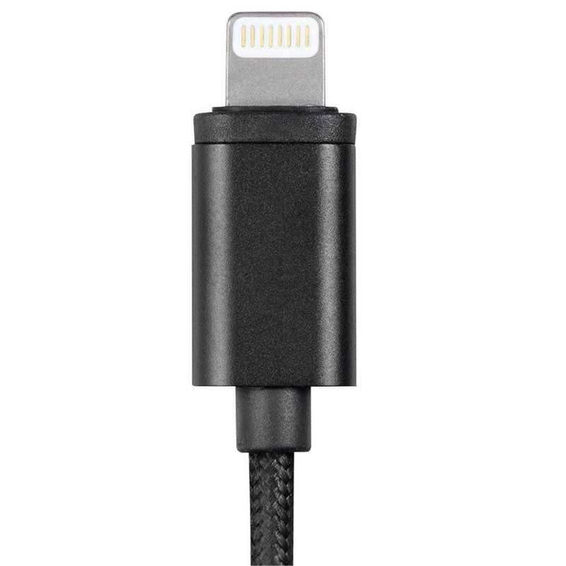Monoprice USB & Lightning Cable - MFi Certified Lightning to 3.5mm Audio Adapter - Black | Nylon Braided, Works With Any Apple Lightning Device, 5 of 7
