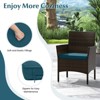 Tangkula Set of 8 Furniture Set w/ Washable Cushions & Tempered Glass Coffee Table - 4 of 4