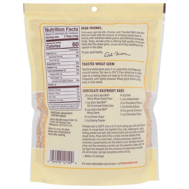 Bob's Red Mill Cereal Wheat Germ - Case of 4/12 oz, 3 of 7