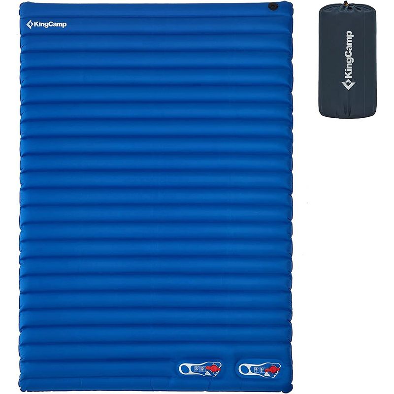 KingCamp Double Self Inflating Camping Sleeping Pad Mat with 2 Pillows, 1 of 8