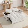 AENKYO 65" 3-in-1 Convertible Sleeper Sofa, Pull Out Bed with Swivel Side Table, USB Ports, Cup Holders & Adjustable Backrest, Modern Chenille Fabric - 2 of 4