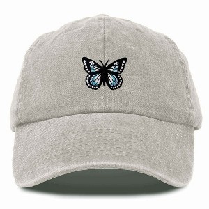 Dalix Butterfly Embroidered Cap Cotton Baseball Hat Garden Womens - 1 of 4
