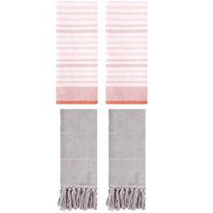 REGALWOVEN 4 Pcs Cotton Soft Absorbent Home Bathroom Decorative Hand Towel - 1 of 4