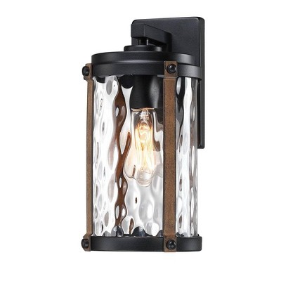 1-Light Industrial Matte Black Metal Wall Sconce (2-Pack)