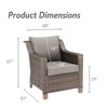 POCASSY Brown Wicker Outdoor Chairs,Patio Lounge Club Chairs Set of 2 with All Weather Resistant Deep Seat High Back, Patio Furniture Chairs - 3 of 4