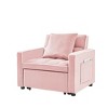 PAGED Multifunctional Sofa Bed Folding Sofa Bed Single Sofa Recliner with Curved Backrest for Living Room, Apartment - 3 of 4