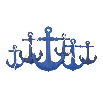 Coastal Iron Framed Wall Canvas Blue - Olivia & May