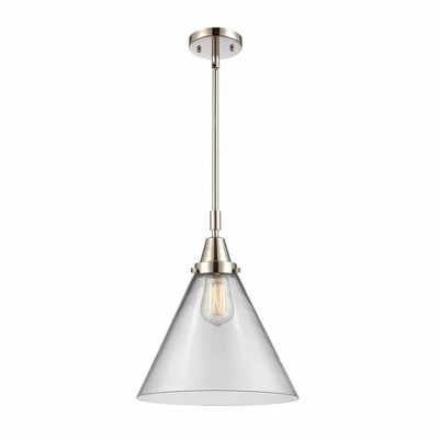 Cone - 1 Light Stem Hung Mini Pendant In Industrial Style-17.13 Inches Tall and 12 Inches Wide