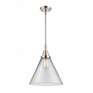 Cone - 1 Light Stem Hung Mini Pendant In Industrial Style-17.13 Inches Tall and 12 Inches Wide - 1 of 1