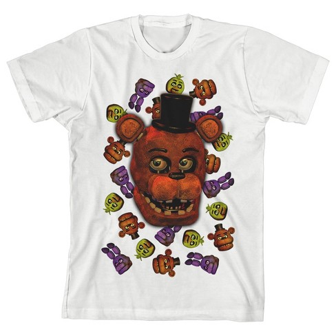 Freddy's Big Face Video Game White Tee Shirt-s : Target