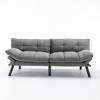 Homy Casa Adjustable Convertible Futon Sofa Bed with Cushioned Backrest for Living Room or Guest Room, Cream - 4 of 4