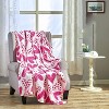 Plazatex Scarlett All Season Micro Plush Decorative Valentine Throw Blanket 50" X 60" Pink - 2 of 4