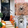 iMountek"49-Inch Poseable Halloween Spider with 126-Inch Tarantula Web & Creepy Outdoor Yard Decor"Black&White - 2 of 4