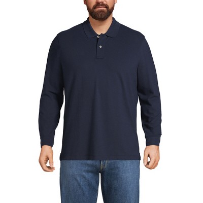 Lands' End Men's Comfort First Long Sleeve Solid Mesh Polo