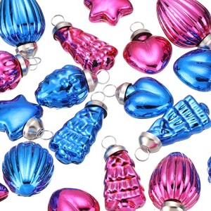 Unique Bargains Glass Decorative Hanging Tree Ornament Balls 1"-1.5" 100 Pcs - 1 of 4