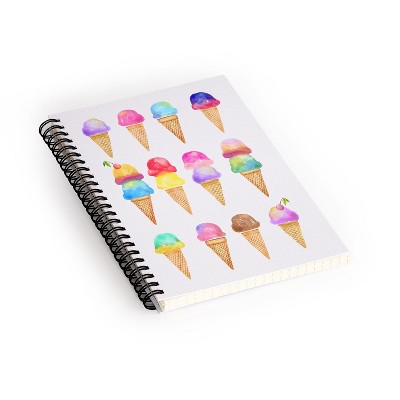 Avenie Summer Ice Cream Cones Spiral Notebook - Deny Designs