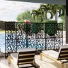 Wooakway 72"H Black Bird Metal Privacy Screen Freestanding Indoor Outdoor Decorative Divider for Balcony Patio Garden Room - 2 of 4