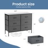 6 Drawers Dresser for Bedroom, Chest of Drawers with Fabric Bins, Media Console Table, Fabric Closet Dresser for Living Room Hallway - 4 of 4