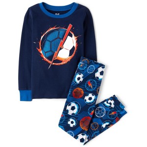 The Children's Place Boys Long Sleeve Soccer Snug Fit Cotton Pajamas - 1 of 4