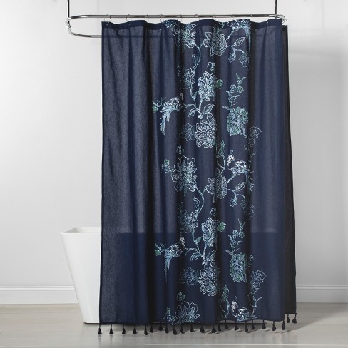 light blue shower curtain liner