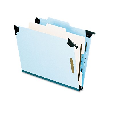 Pendaflex Pressboard Hanging Classi-Folder 1 Divider/4-Sections Letter 2/5 Tab Blue 59251