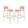 Coolbibila-Patio Chair Set Of 2, Bar Stools With Modern And Sleek Design, 40'' Hight Bar Stools With Low Back - 2 of 4