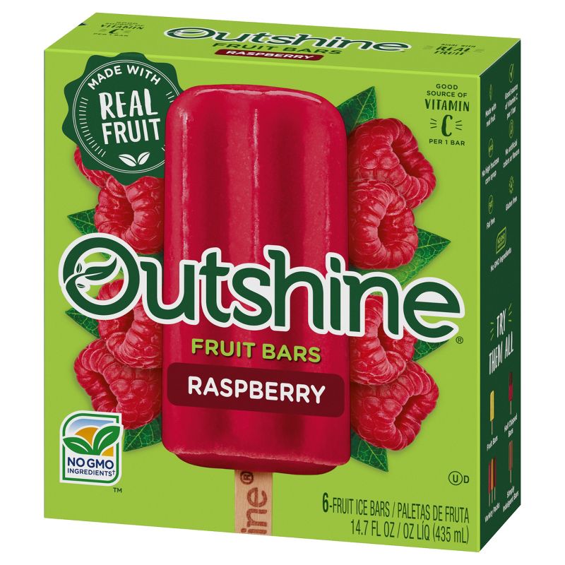Outshine Raspberry Fruit Frozen Bar - 6ct, 6 of 12
