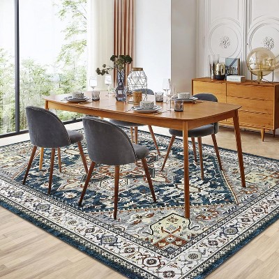 Garvee Vintage Area Rugs, Ultra-Soft Non-Slip Stain Resistant Print Floor Carpet for Living Room Bedroom