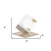 HomeRoots 5" Optical Glass Cube And Gold Sculpture - 3 of 4
